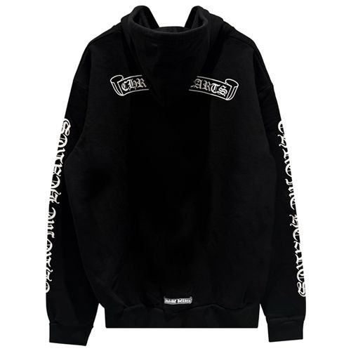 스크롤 로고 플리스 후드 집업 블랙 남성 자켓 10010207821 / TEO