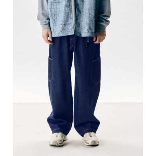 그라미치 락 슬라이드 와이드 데님 팬츠 Dark Indigo G3SM-P073 415428