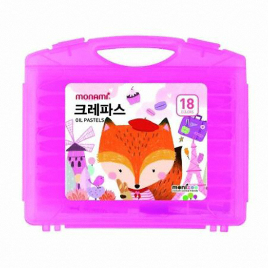 모나미 모니주 크레파스 (18색)_이미지