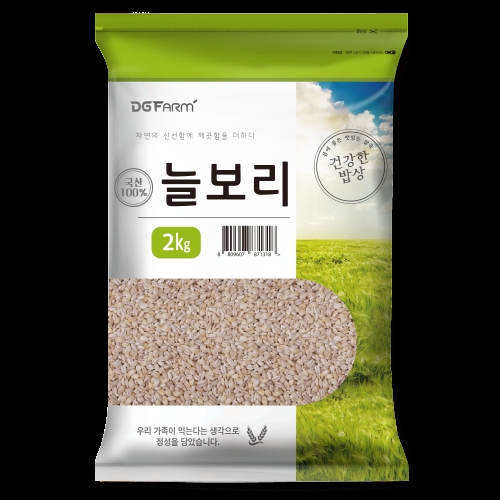 건강한밥상 국산 늘보리쌀 (2kg,1개)_이미지