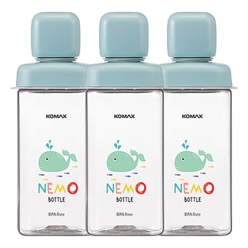 코멕스 네모물병 430ml (민트고래) 3개