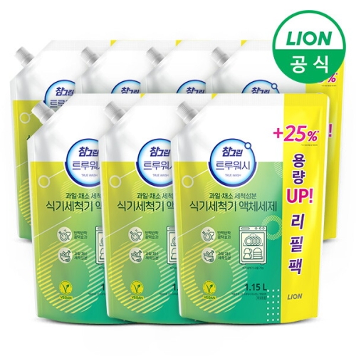 참그린 트루워시 식기세척기 액체세제 리필 1.15L (7개)_이미지