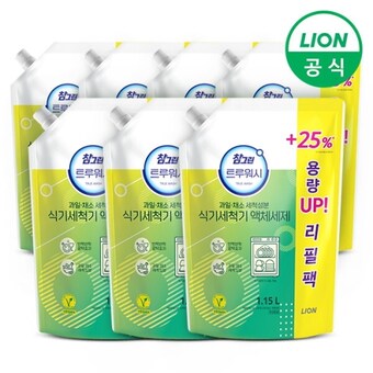 참그린 트루워시 <b>식기</b><b>세척기</b> 액체<b>세제</b> 리필 1.15L