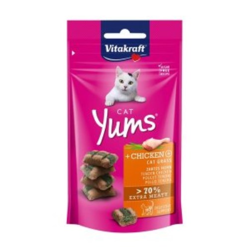 비타크래프트 캣얌 치킨&캣그라스 40g (3개)_이미지