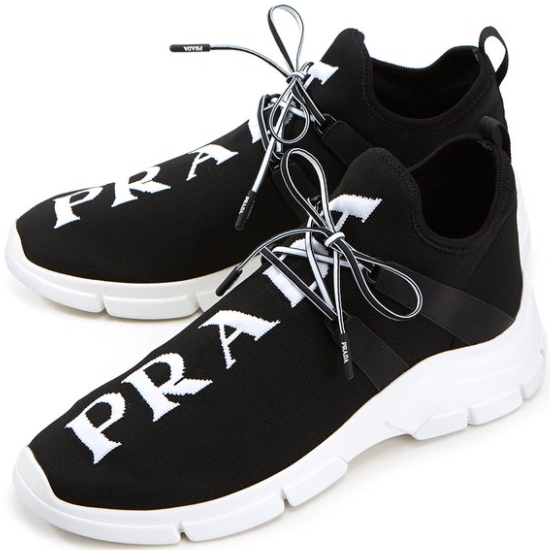 프라다 로고 니트 스니커즈 4E3492 3V98 F0967