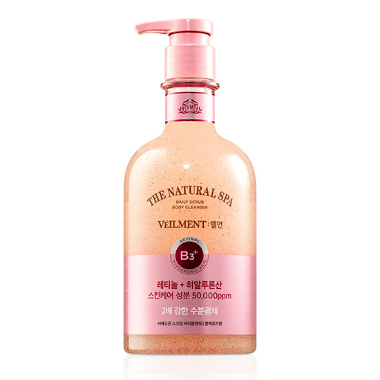 온더바디 벨먼 내추럴 스파 수분광채 스크럽 바디클렌저 블랙로즈 600ml (1개)_이미지