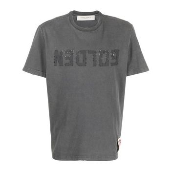 리버스 펀칭 로고 티셔츠 그레이 112880528_이미지