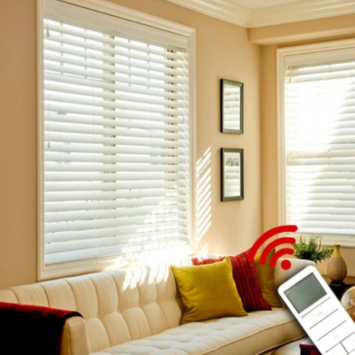 창안애 무선자동 전동 우드블라인드 (맞춤제작)_이미지