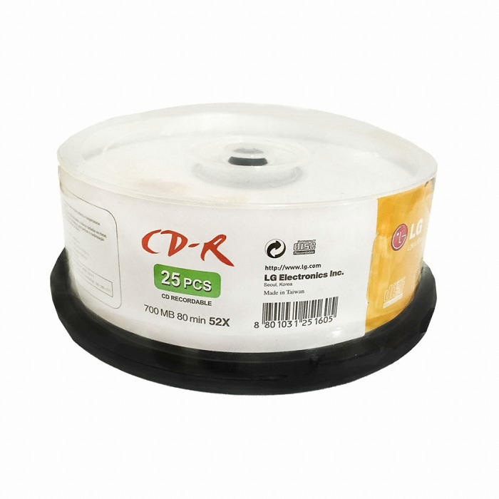 LG전자 CD-R 700MB 52x 케익 (25장)_이미지