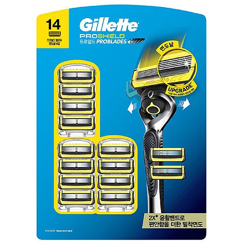 질레트 2024 프로쉴드 옐로우 면도날 (14개)