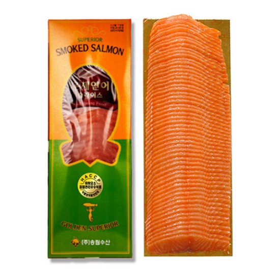 송림수산 스웰스 훈제연어 통슬라이스 1kg (1개)_이미지