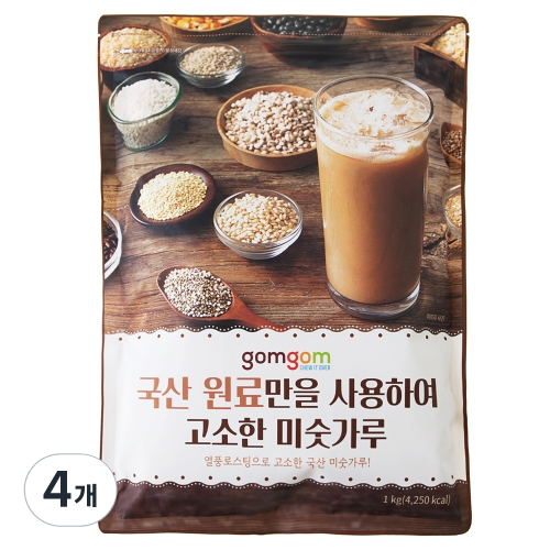 곰곰 국산 원료만을 사용하여 고소한 미숫가루 1kg (4개)_이미지