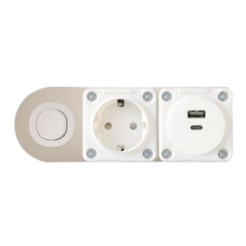 쿠스코 1구 USB A타입 C타입 메인스위치 빌트인콘센트 ZC-CS90