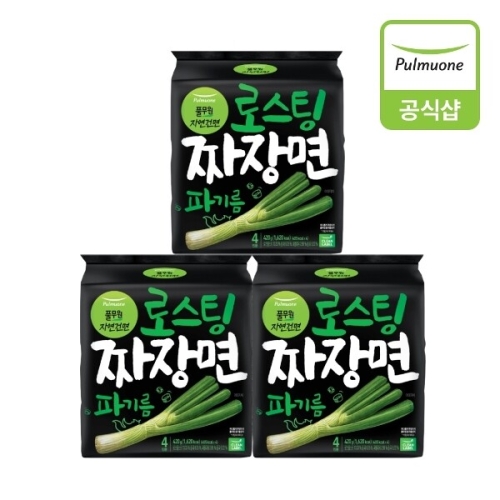 풀무원 로스팅 짜장면 파기름 라면 105g (12개)