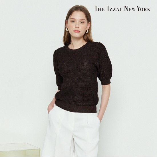 바바패션 더아이잗(TheIzzat) 짜임 텍스쳐 메탈 풀오버 니트 IM7A1PO16