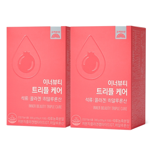 고려은단 이너뷰티 트리플케어 석류 콜라겐 히알루론산 15포 (2개)