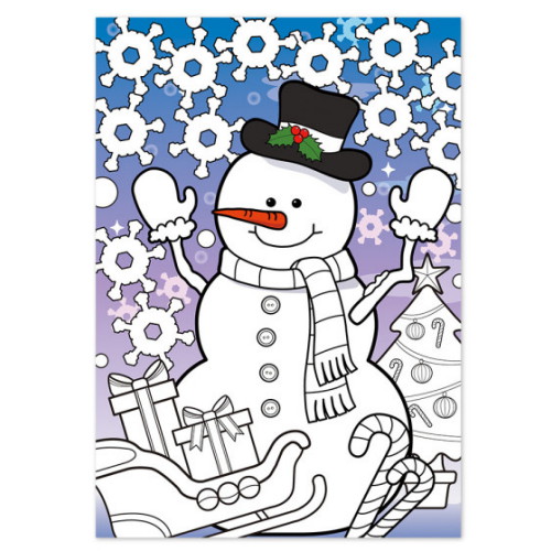 아티바바 눈사람 도안 컬러링_이미지