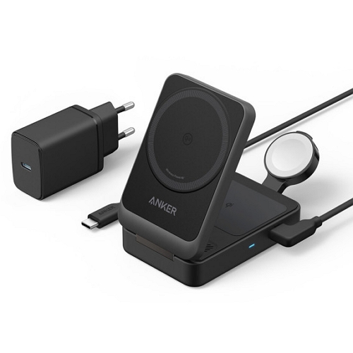 ANKER 맥고 Qi2 폴더블 3in1 맥세이프 무선충전기 B2557 (애플워치용)
