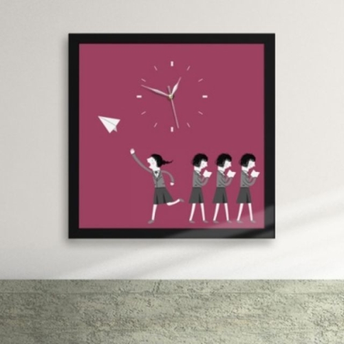 꾸밈 아트박스  꾸밈  iz212-남들과는다르게액자벽시계_디자인액자시계_이미지