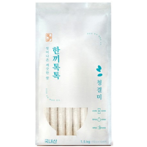2025 씻어나온 깨끗한쌀 한끼톡톡 청결미 1.5kg