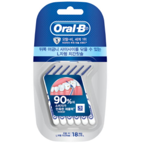 오랄비 L자형 치간칫솔 18개입 (1개)_이미지