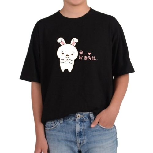 화이트래빗 오버핏반팔티 토끼 러브 고백 다양한색상 전사이즈 WFKC7KQ