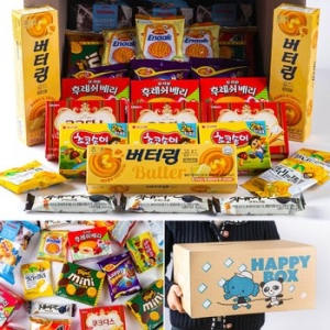 한봄 종합간식 과자 박스 선물 꾸러미 행사용 학교 학급 단체 1194341_이미지