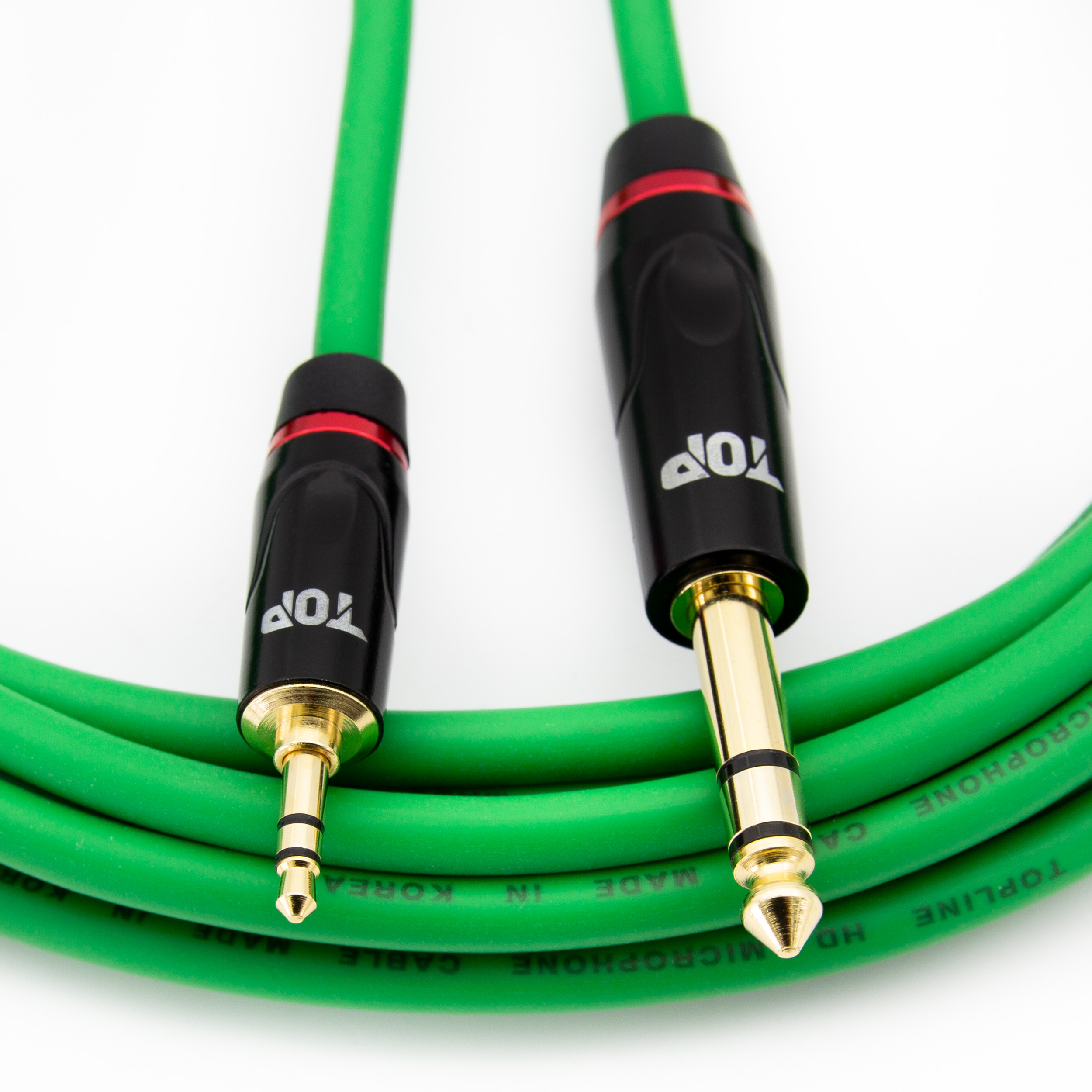 탑라인에이치디 HDTOP 3.5 to 5.5 스테레오 케이블 블랙그린 (20m, HT-TP6218)_이미지