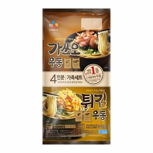 CJ제일제당 가쓰오 우동 + 가쓰오 튀김우동 가족세트 956.6g (1개)