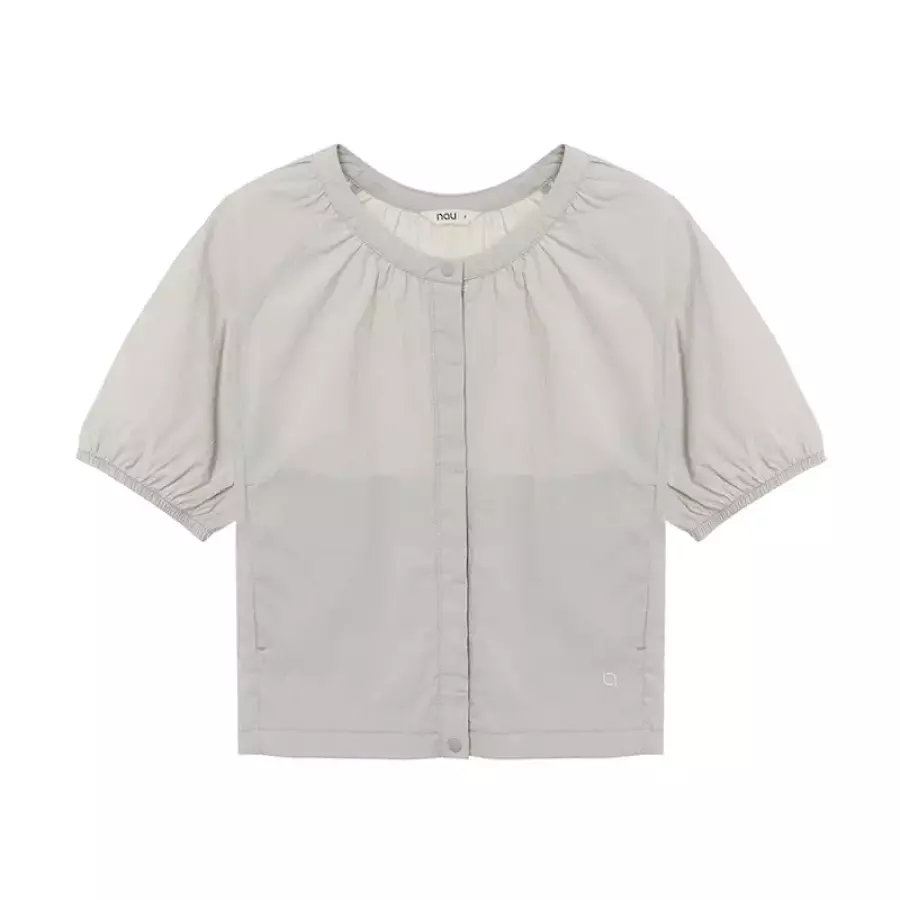 NAU W 워케이션 볼륨 반팔 셔츠 Light Gray 1148241 00M_이미지