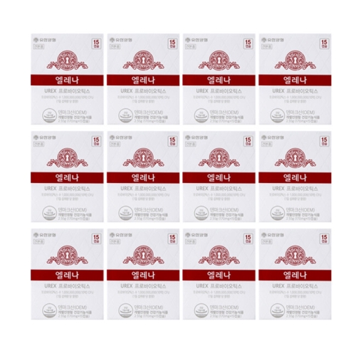 서흥 유한양행 엘레나 UREX 프로바이오틱스 유산균 170mg 15캡슐 (12개)