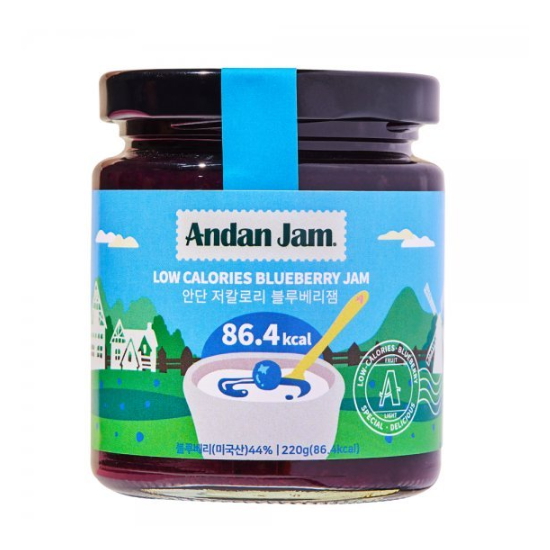 안단잼 저칼로리 블루베리잼 220g