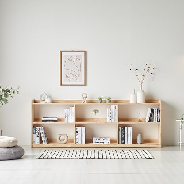 나무뜰 뮤카 와이드 교구장 원목 2단 책장 2000