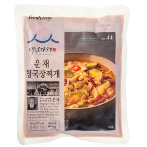 프레시지 백년가게 운채 청국장찌개 500g (2개)_이미지