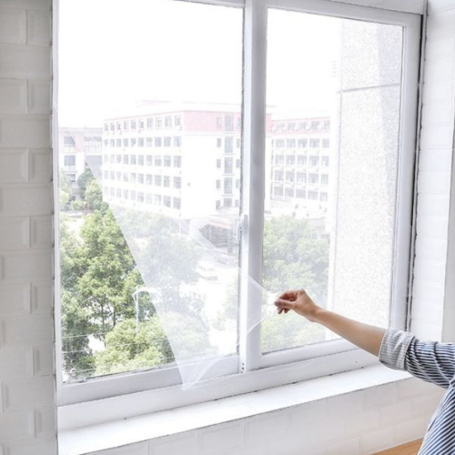 [불명] 붙이는 창문 모기장 벨크로 방충망 150x200 DD-11965 12008865 (150x200cm)