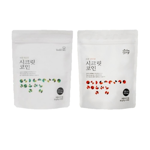 빅마마 이혜정 시크릿코인 맛 + 개운한맛 구성 세트 더진한 육수 고체 한알 명장 다시팩_이미지