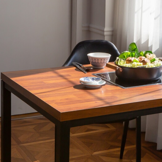 파로마 홈즈 보먼 인덕션 철제 식탁 1200 (의자별도)_이미지