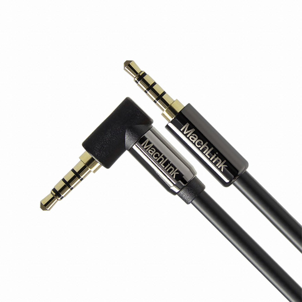마하링크 3.5mm 4극 스테레오 AUX 꺾임 케이블 (ML-4TH001, 1m)