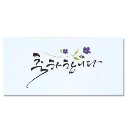 마음담아 캘리그라피 축하합니다 봉투 세트