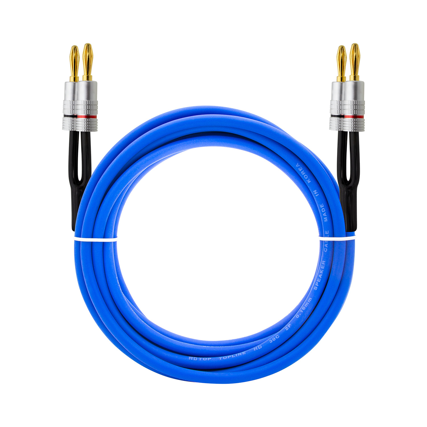 탑라인에이치디 HDTOP 바나나플러그 30C 블루 스피커케이블 (40m, HT-SP0118)_이미지