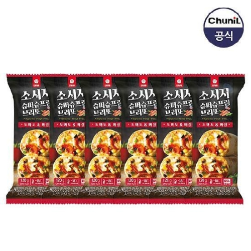 천일식품 소시지 슈퍼슈프림 브리또 120g (6개)_이미지