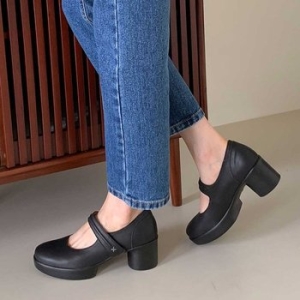 천연가죽 여성수제화 통굽 펌프스 GIS-43212