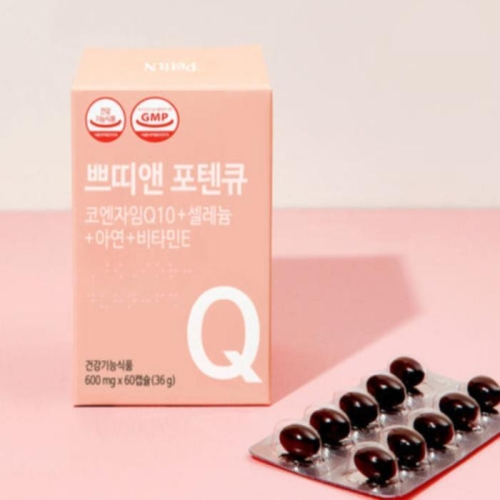 쁘띠앤 포텐큐 코엔자임Q10 셀레늄 아연 비타민E 60정