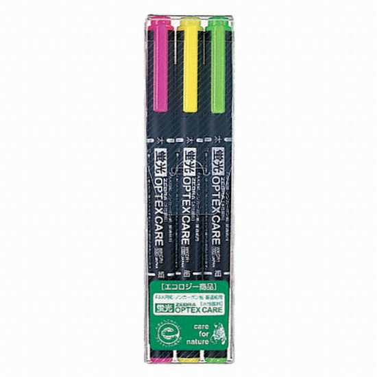 제브라 옵텍스 케어 WKCR1 형광펜 세트 (3색)_이미지
