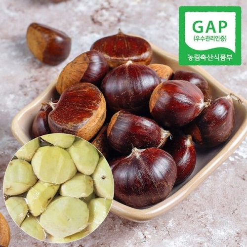 웰굿 GAP인증 산지직송 충남 공주 정안 깐밤 생율밤 1kg 중