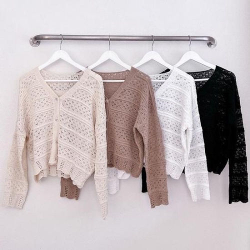 빅사이즈사랑해요 P174L406 브이스프링펀칭가디건 BN_이미지