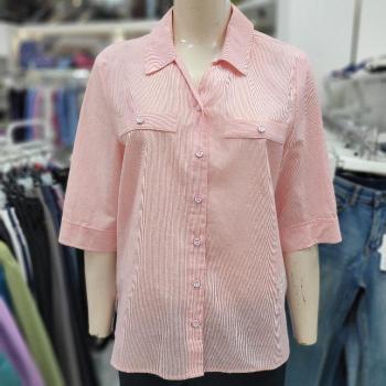 DP01 스트라이프반팔셔츠 쿨코튼소재스트라이프반팔블라우스 C S35147545