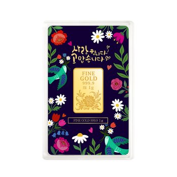골드앤 순금 플로라 감사 골드바 1.875g (1개)