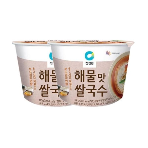 대상 청정원 해물맛 쌀국수 92g (2개)_이미지