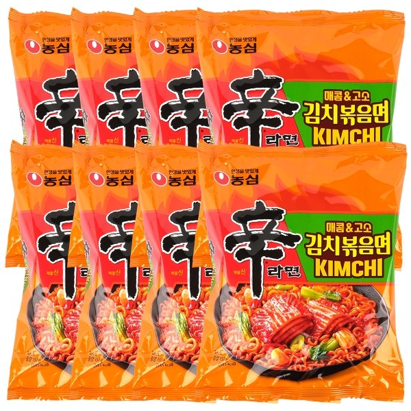 농심 신라면 김치 볶음면 137g (8개)_이미지